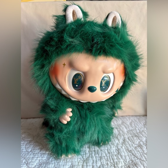 🔥 Fire Sale 🔥Custom Luxury Zimomo 38cm 15” Green L V Eyes Posable tail